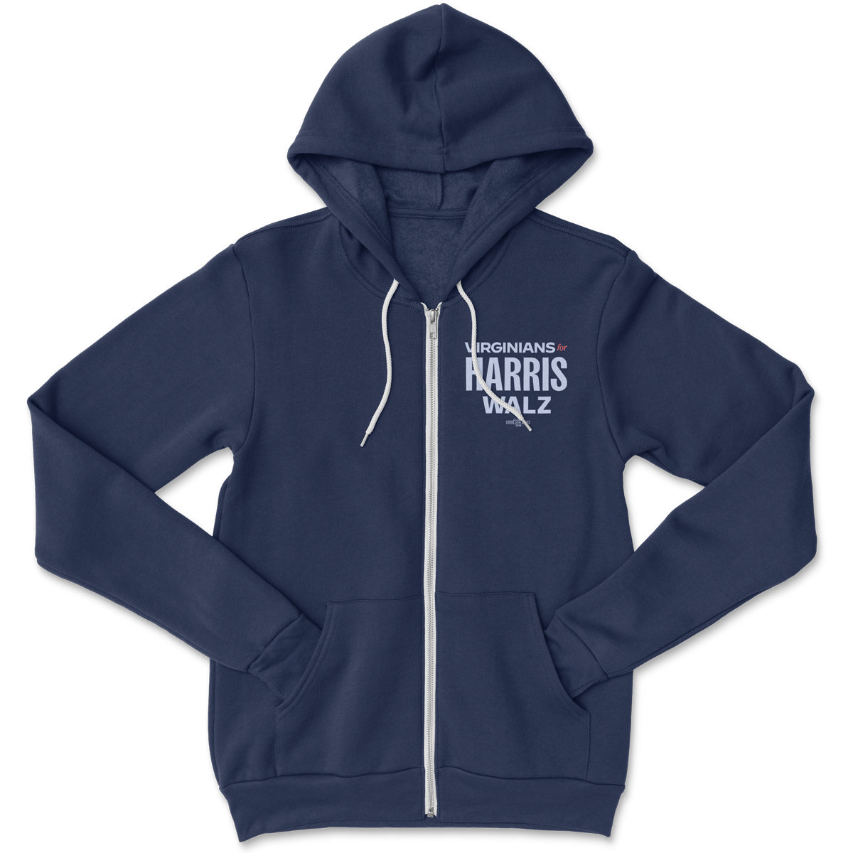 Virginians For Harris Walz Zip Hoodie